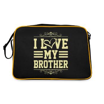 J’aime mon frère - Sac Retro - noir/or - Dos