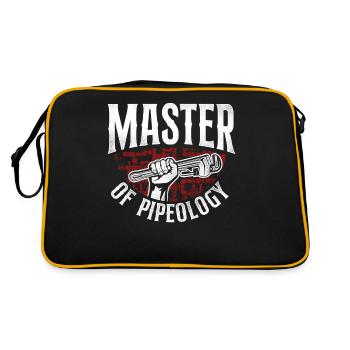 Plumbing Plumber Pun Vintage - Retro Bag - black/gold - Back