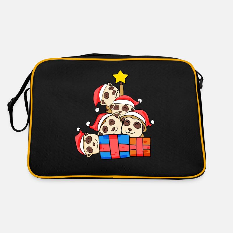 Weihnachten Weihnachtsbaum Erdmännchen Retro Tasche