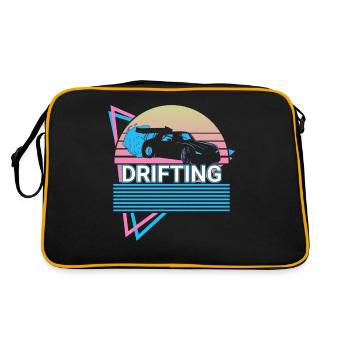 Driften Retro Drift Auto Tuning - Retro Tasche - Schwarz/Gold - Hinten