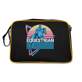 Equestrian Sport Retro Horse Rider - Retro Bag - black/gold - Back