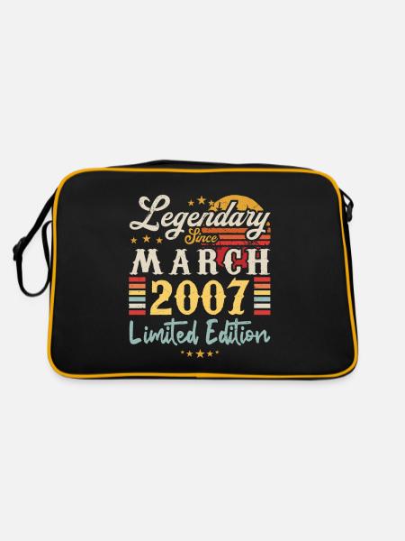 Legendary Since March 2007 - Limited Edition - Sac Retro - noir/or - Dos