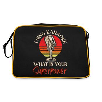 Karaoke Singer 80s Retro I Sing - Retro Bag - black/gold - Back