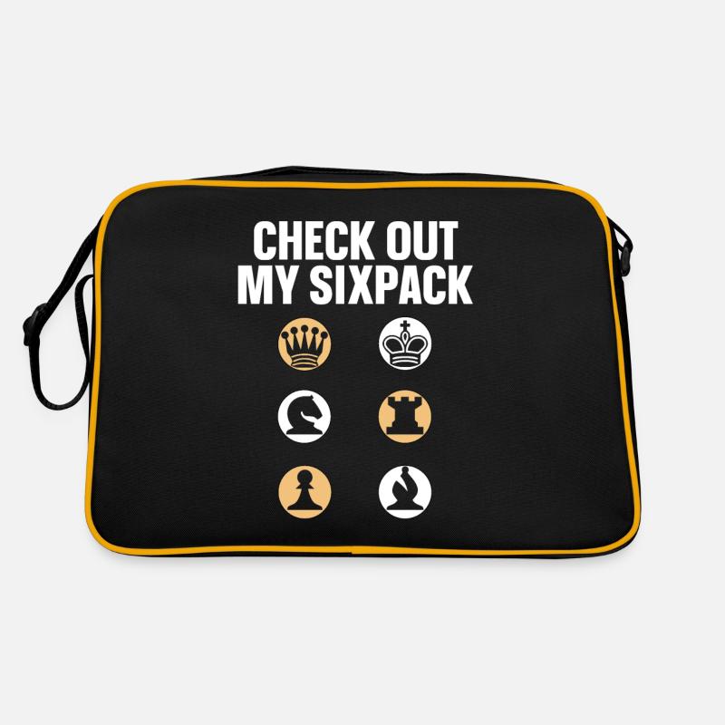 Découvrez My Sixpack Funny Chess Sac Retro