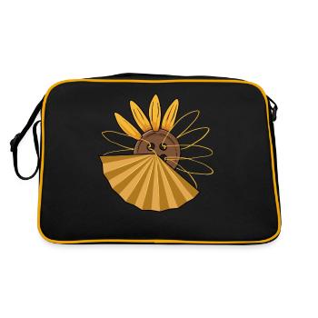 Avant Garde Aesthetic Sunflower Button Weirdcore - Retro Bag - black/gold - Back