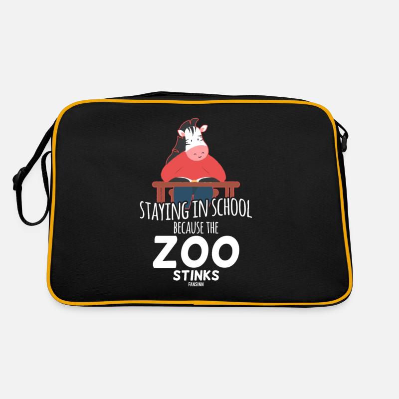 Zebra School Learn Nerd Child Sac Retro