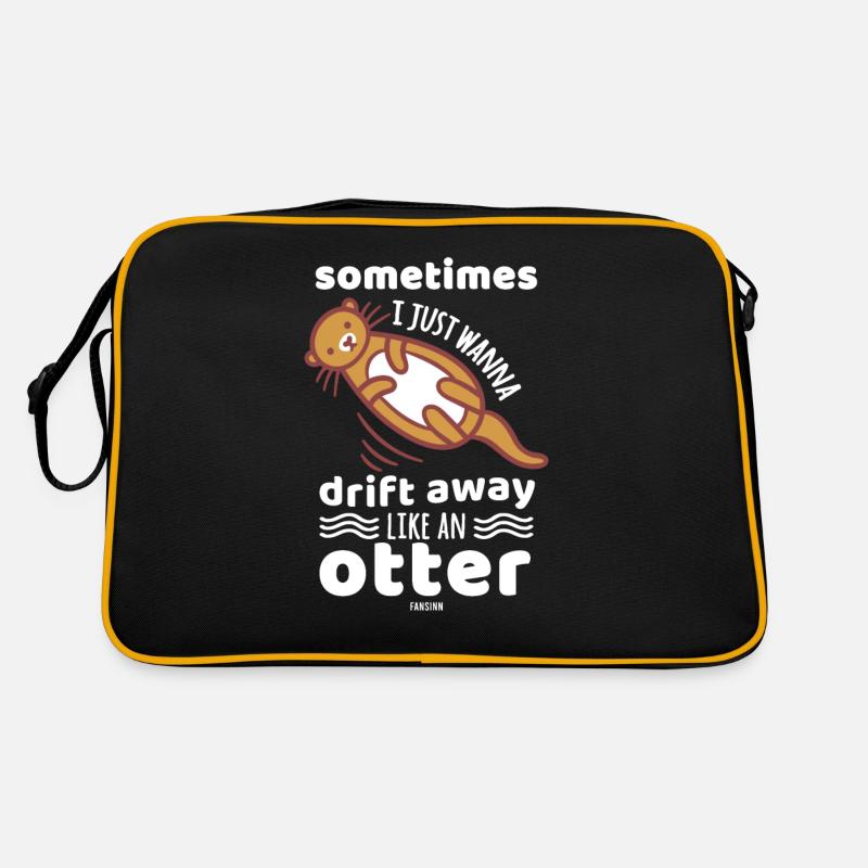 Otter - Retro Tasche - Schwarz/Gold