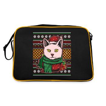 Ugly Christmas Sweater Christmas Cat - Retro Bag - black/gold - Back