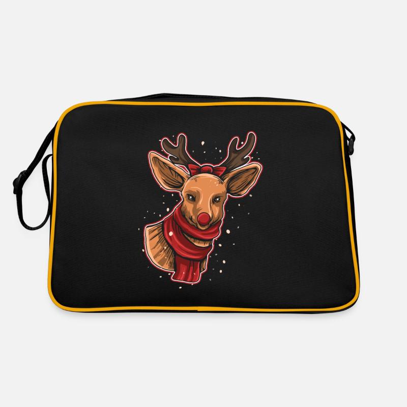 Pull de Noël moche Tshirt Weihnachten Rehntier Sac Retro