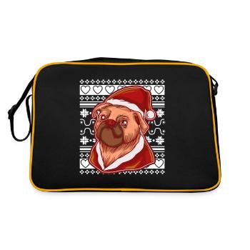 Ugly Christmas Sweater Tshirt Christmas Pug - Retro Bag - black/gold - Back