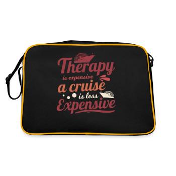 Therapy is expensive cruise funny saying - Retro Bag - black/gold - Back