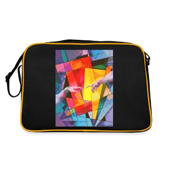 Avant Garde Aesthetic Creation Of Adam - Retro Bag - black/gold - Back