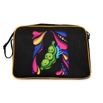 Pois Légumes Vegan coloré - Sac Retro - noir/or - Dos
