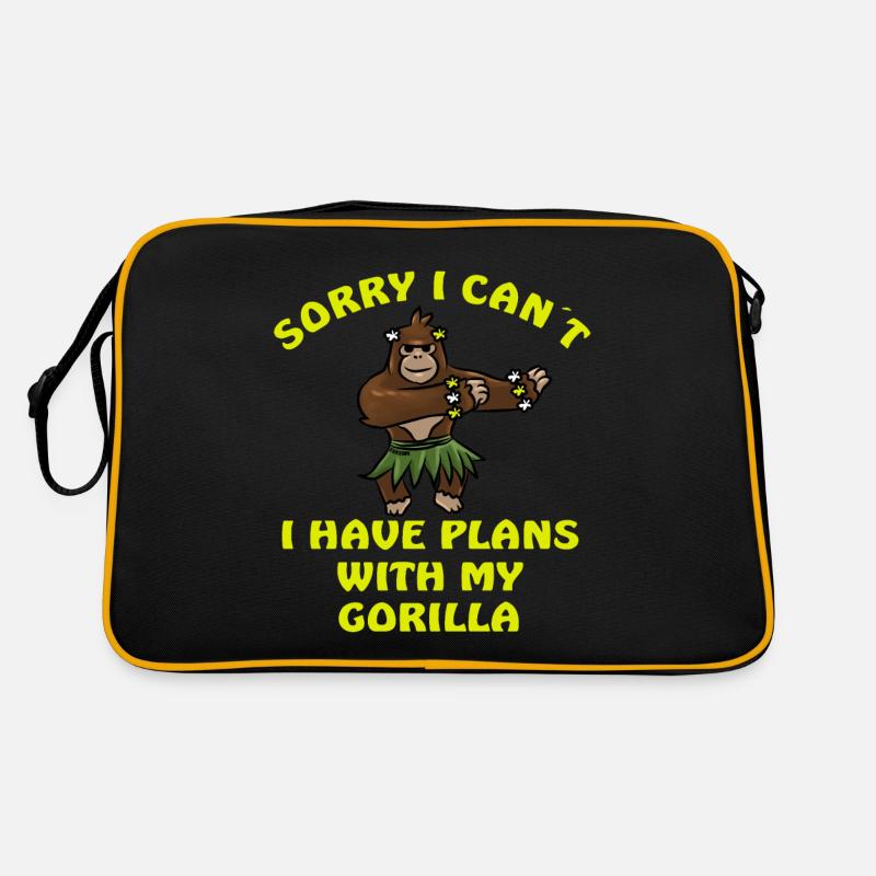 Sorry I Can ́t Gorilla Monkey Jungle Retro Bag