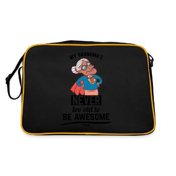coole Oma Mutter Großmutter Held - Retro Tasche - Schwarz/Gold - Hinten