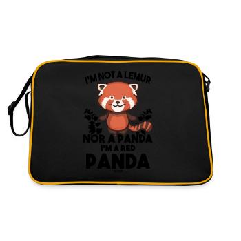 Je suis un panda roux - Sac Retro - noir/or - Dos
