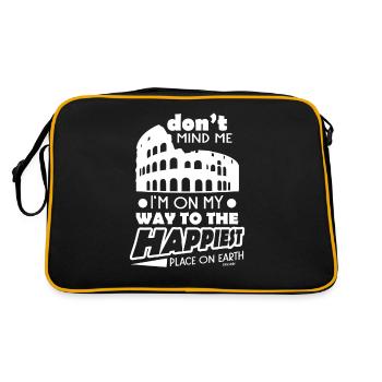 Italie Drapeau Italien Italia Cadeau - Sac Retro - noir/or - Dos
