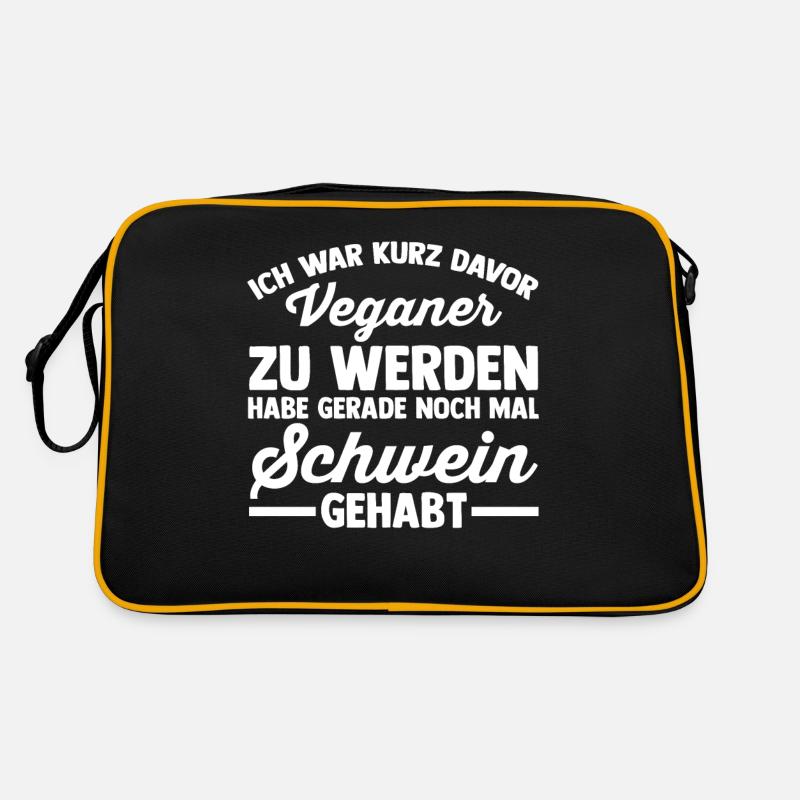 Anti Vegan Retro Tasche