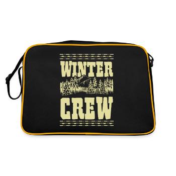 winter crew - Retro Tasche - Schwarz/Gold - Hinten
