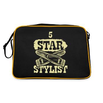 5 star stylist - Retro Tasche - Schwarz/Gold - Hinten