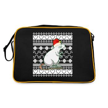 Ugly Christmas Sweater Tshirt Christmas Mouse - Retro Bag - black/gold - Back