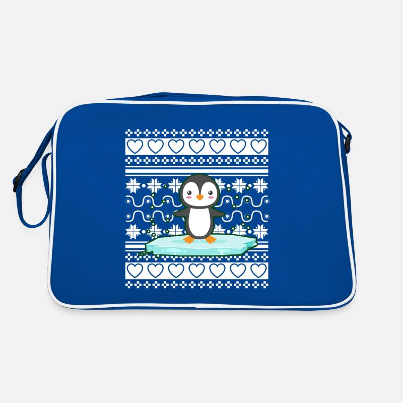 Pull de Noël moche Tshirt Pingouin de Noël Sac Retro