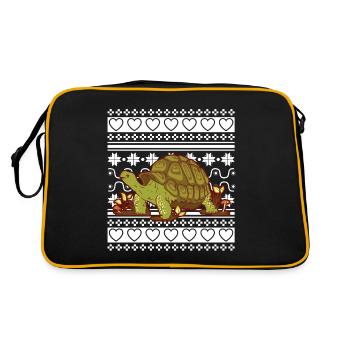 Ugly Christmas Sweater Christmas Turtle - Retro Bag - black/gold - Back