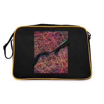 Art Academia Aesthetic Creation Of Adam - Retro Bag - black/gold - Back