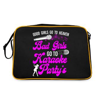 Chanteuse de karaoké Good Girls Go To - Sac Retro - noir/or - Dos