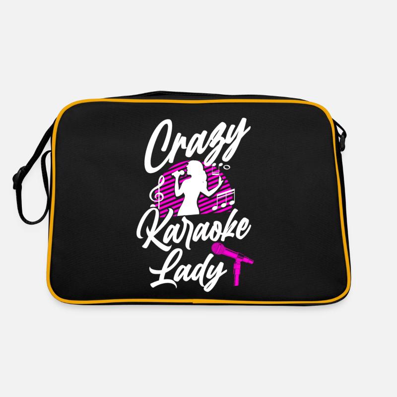 Karaoke Singer Crazy Karaoke Lady Retro Tasche