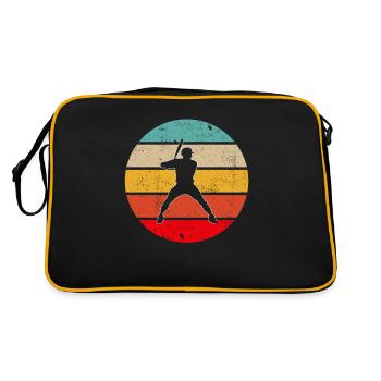 Logo rétro du baseball - Sac Retro - noir/or - Dos