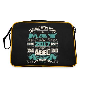 Legenden wurden im Mai 2027 geboren | Limitierte Auflage - Retro Tasche - Schwarz/Gold - Hinten