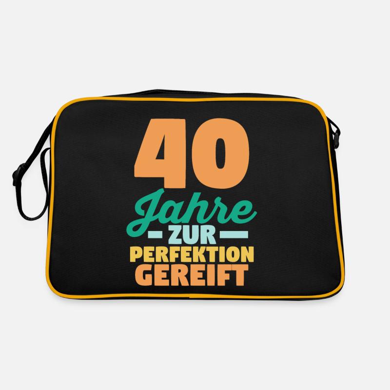 Vierzig Vierzigster 40 Jahre Geburtstag Retro Tasche