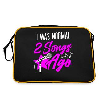 Karaoke Singer I Was Normal 2 - Retro Tasche - Schwarz/Gold - Hinten