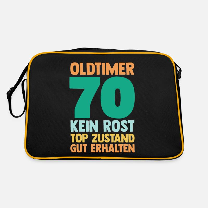 Siebzig 70 Jahre Siebzigster Geburtstag Retro Tasche
