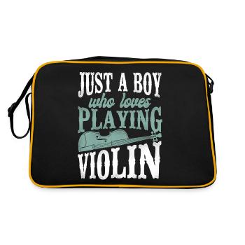Violin Violinist Vintage Just A - Retro Tasche - Schwarz/Gold - Hinten
