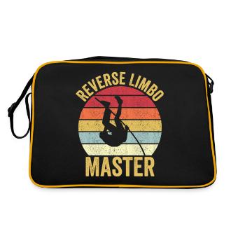 Lustiger Stabhochsprung Stabhochsprung - Retro Tasche - Schwarz/Gold - Hinten