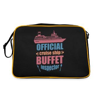 ich esse vom Buffet bei der Kreuzfahrt - Retro Tasche - Schwarz/Gold - Hinten