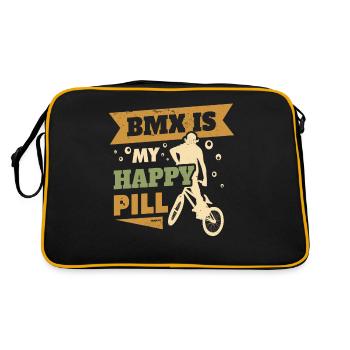 Le BMX est ma pilule heureuse - Sac Retro - noir/or - Dos