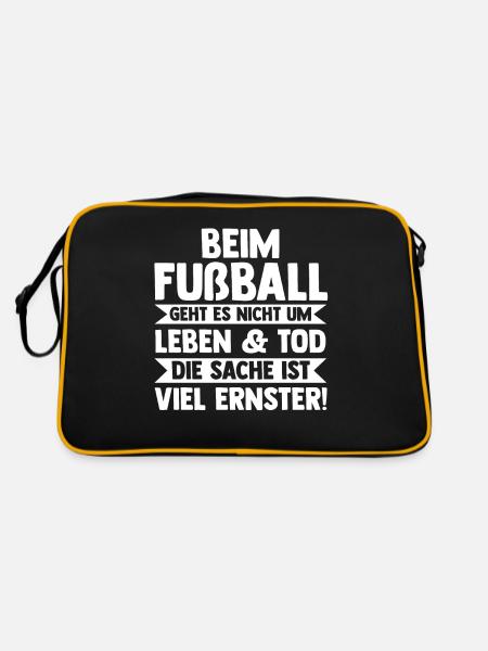 Fußballer Fußballmannschaft Deutschland Fußball - Retro Tasche - Schwarz/Gold