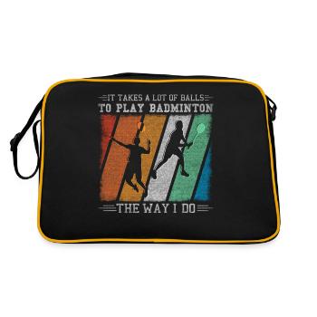 Il faut beaucoup de balles pour jouer au badminton - Sac Retro - noir/or - Dos