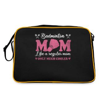 Cool Badminton Maman Joueuse de Badminton Mère - Sac Retro - noir/or - Dos