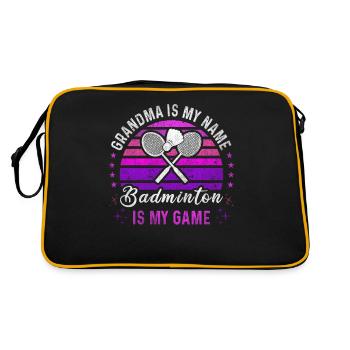 Badminton Grand-mère Retro Sunset Joueur de badminton - Sac Retro - noir/or - Dos