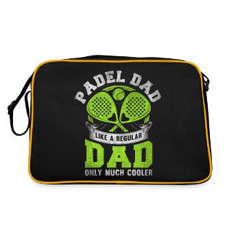Cool Padel Dad Padel Player Father - Retro Bag - black/gold - Back