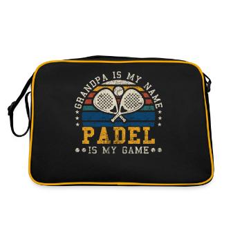 Padel Grandpa Retro Sunset Padel Player - Retro Bag - black/gold - Back