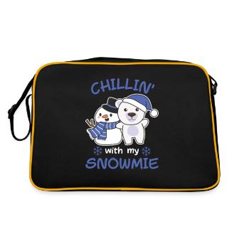 L’ours polaire Chillin avec mon bonhomme de neige - Sac Retro - noir/or - Dos