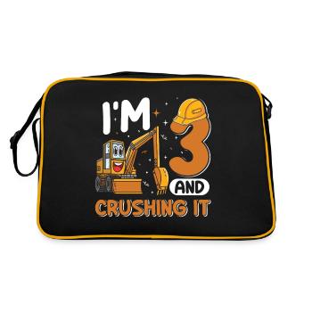 lustiges Silikon Tits Silicon Valley Brüste Boobs - Retro Tasche - Schwarz/Gold - Hinten