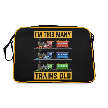 3ème anniversaire, 3 ans trains Lok Kids, garçon garçon - Sac Retro - noir/or - Dos