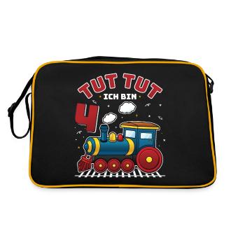 4ème anniversaire, 4 ans trains Lok Kids Boy Boy train - Sac Retro - noir/or - Dos