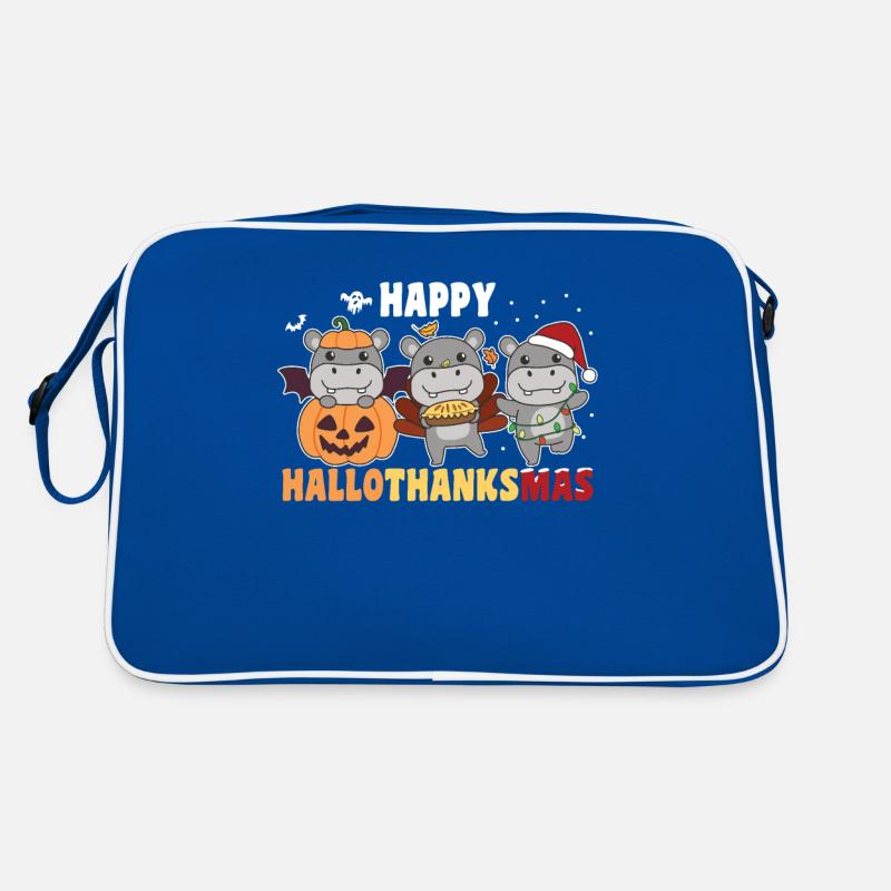 Joyeux Hellothanksmas Hippos Noël Hippopotame Sac Retro